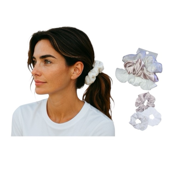 Time and Tru Accessories - Time And Tru Ivory Ponytail Tie Scrunchie